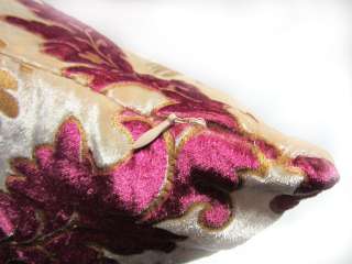 EW01 Purple Gold Embroider Aster Velvet Cushion/Pillow/Throw Cover 