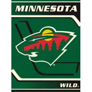 Minnesota Wild 60x80 Banner Super Plush Throw: Sports 