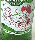 1976 hill billy brew lil brown jug green comical green glass soda 