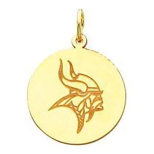  14K Gold NFL Minnesota Vikings Logo Charm: Sports 