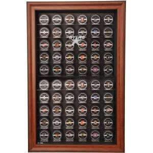  60 Puck Brown Cabinet Style Display Case   Dallas Stars 