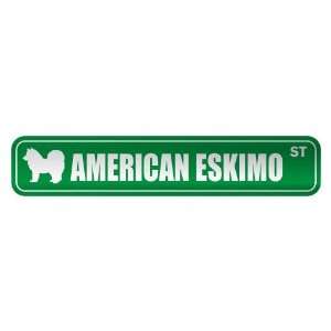   AMERICAN ESKIMO ST  STREET SIGN DOG