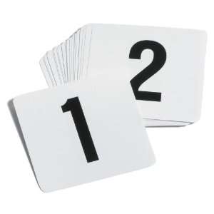   Table Number Card Set #1 100, White w/ Black Lettering   Set = 50