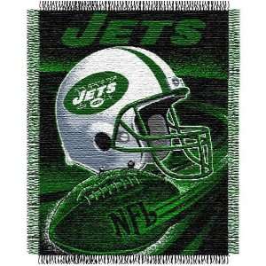 New York Jets NFL Triple Woven Jacquard Throw (Spiral Series) (48x60 