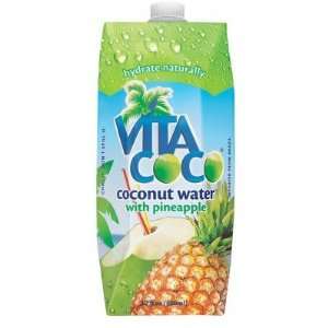  Vita Coco  100% Pure Coconut Water, Pineapple, 17oz (12 pack 