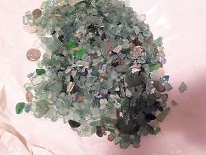 100 pieces of real beach sea glass.  