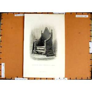  C1800 Coronation Chair Westminster Abbey London Print 