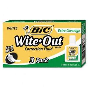  Wite Out Extra Coverage Correction Fluid, 20 ml Bottle, White 