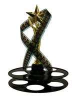 Trophy Star Centerpiece Hollywood Style   Black Reel   2300  