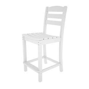 Poly Wood TD101WH Casa Armless Counter Chair Outdoor Bar Stool  