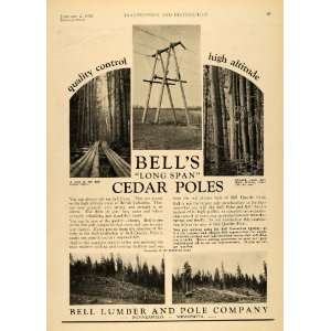  1932 Ad Bell Lumber & Pole Co. Long Span Cedar Poles 