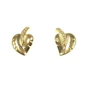     Ladies 18ct Gold Plated CZ  Leaves  Earrings ( 0,59 ) Jewelry
