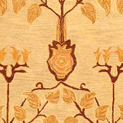   Ancestral Tree Ivory/ Gold Wool Rug (8 x 10)  