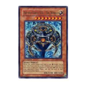     THE WORLD / Super Rare / Single YuGiOh Card in Protective Sleeve