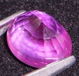 Pink Purple Star Sapphire (Lab Created Stone) Cabochon   Oval Shape 
