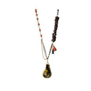  Jenny Rabell Long, Orange Pom Poms Necklace: Jewelry