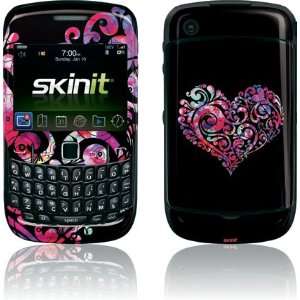  Black Swirly Heart skin for BlackBerry Curve 8530 