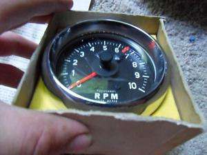 Vintage Auto Meter Tachometer 8000 RPM NOS In box 1965  