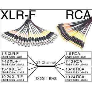  Mogami 2936 24 Channel XLR F to RCA snake Electronics