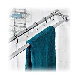   Polder BTH 110 XX DUO Shower Curtain Rod & Towel Rack: Home & Kitchen