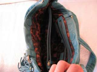 MAKOWSKY Gorgeous Soft Teal Leather Green Leather Bag Purse Handbag 