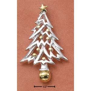   Sterling Silver Two tone Christmas Tree Charm Arts, Crafts & Sewing