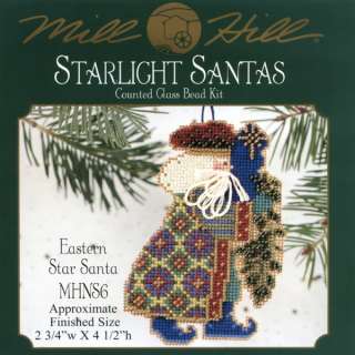 Eastern Star Santa Beaded Ornament Kit Mill Hill 2000 Starlight Santas 