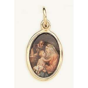  Gold Plated Religious Medal   Holy Family: Jewelry