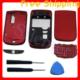 Red Full Housing Cover Case Replacement for Blackberry Torch 9800 