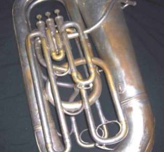 Silver plated Hawkes Eb Tuba.converted to low pitch  
