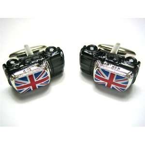    Black Mini Copper British Union Jack Flag Cufflinks: Jewelry