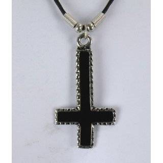 Unholy Inverted Cross Necklace Occult Black Metal Goth