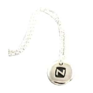 Handcrafted Far Fetched N Initial 925 Sterling Silver Charm Necklace 