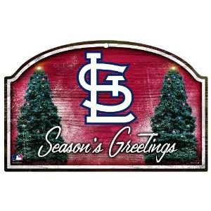  MLB St. Louis Cardinals 11 by 17 Wood Seasons Greetings 