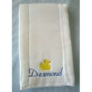 Personalized Burp Cloth   Duck Baby
