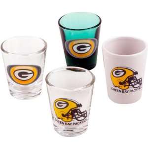 Green Bay Packers Collector Shot Glass Set  Sports 