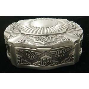  Treasure Chest Pewter Metal Jewelry Box: Everything Else
