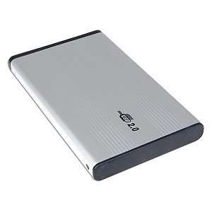   Slim 2.5 USB 2.0 Aluminum Hard Drive Enclosure (Silver) Electronics
