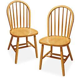 Natural Finish Windsor Chairs (Set of 2)  Overstock