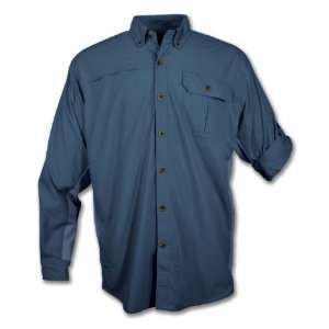 West Woods Tech Shirt 2059603076666 Slate Blue Tech Full Button Shirt 