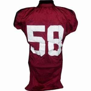  #58 Alabama Game Used Maroon Football Jersey (Name Removed 