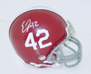 EDDIE LACY Signed/Autographed #42 ALABAMA CRIMSON TIDE Mini Helmet w 