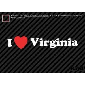  (2x) I Love Virginia   Sticker   Decal   Die Cut 