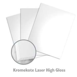  Kromekote Laser High Gloss White Paper   1000/Carton 