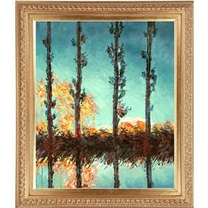 Poplars on the Epte Framed Oil Painting 