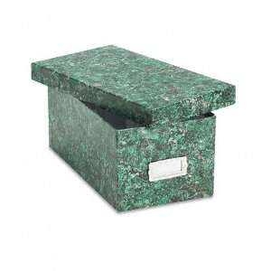   Board Card File, Lift Off Lid, Holds 1200 4 x 6 Cards, Green Marble