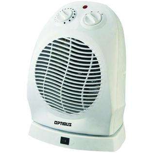 Optimus H 1382 Portable Oscillating Fan Heater With Thermostat at 