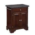 Home Styles Kitchen Cart with Gray Granite Top in Cherry Finish