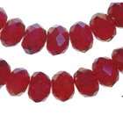 uGems Crystal Glass Siam Red Crystal Ab 8mm Rondelle Beads Strand 16