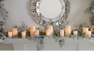   Electric Pillar Candles White Beaded flameless candles 3116236  